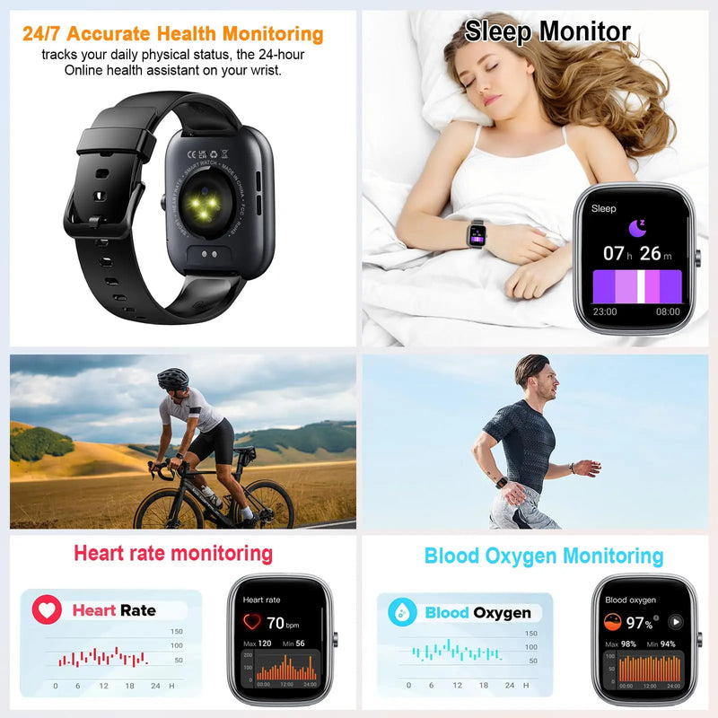 Smartwatch 1.91" – Make & Answer Calls, 110+ Sports, IP68