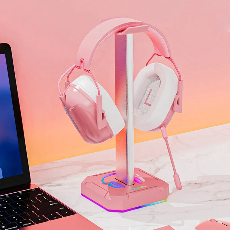 RGB Gaming Headphone Stand – Aluminum Alloy, Backlit Display Holder