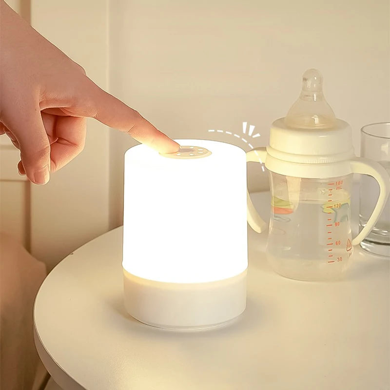 Bedside LED Night Lamp – Touch Control, Dimmable, Rechargeable