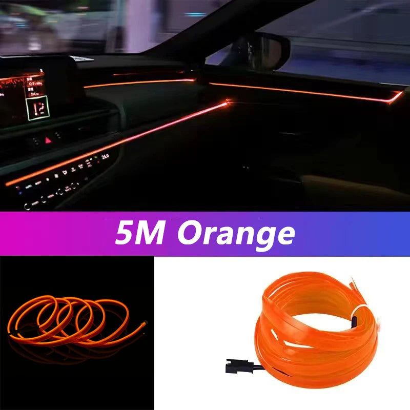 Car Interior LED Strip Light Neon EL Wiring