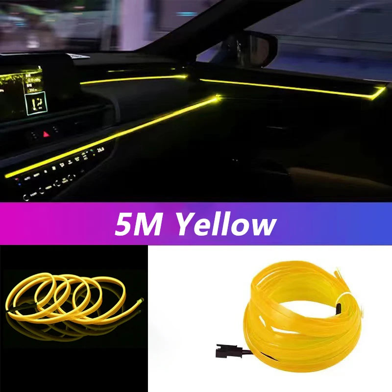 Car Interior LED Strip Light Neon EL Wiring