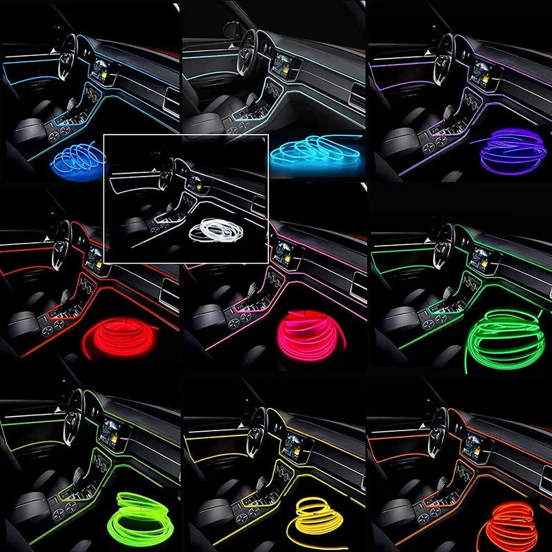 Car Interior LED Strip Light Neon EL Wiring