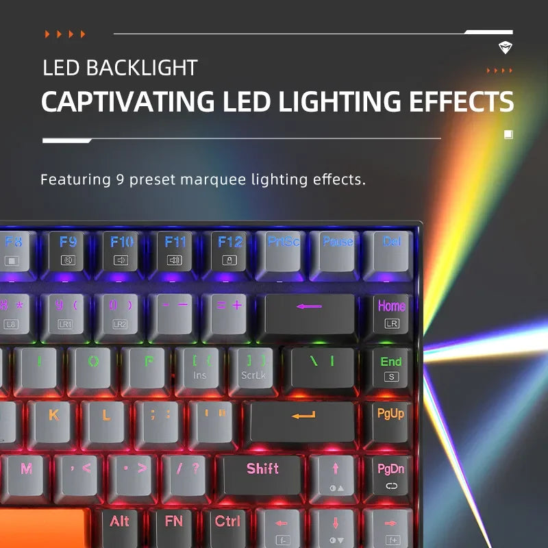 Machenike K500A-B84 – 6-Color Backlit Mechanical Keyboard