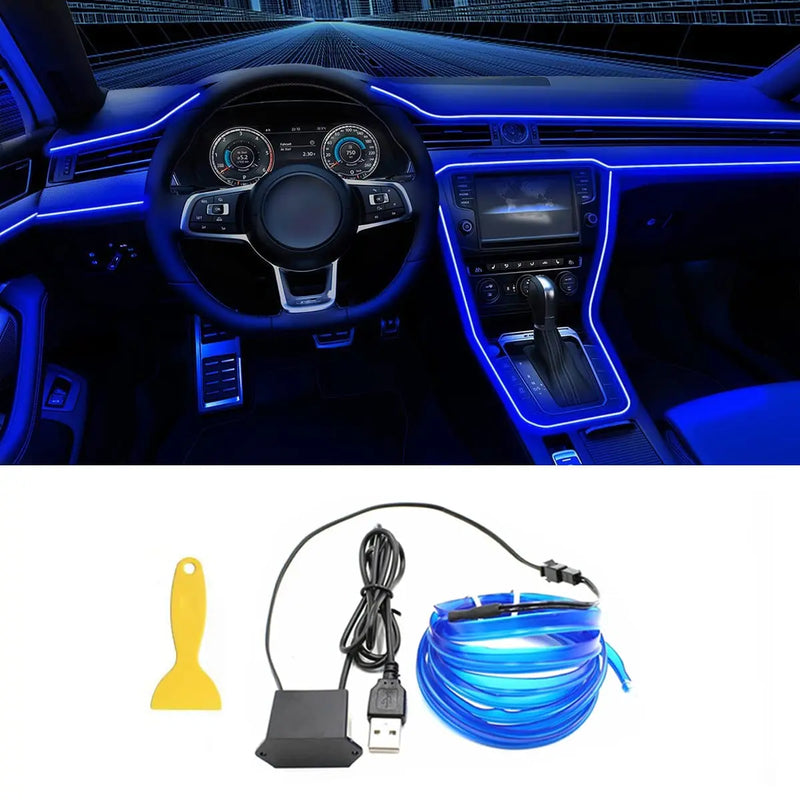 Car Interior LED Strip Light Neon EL Wiring