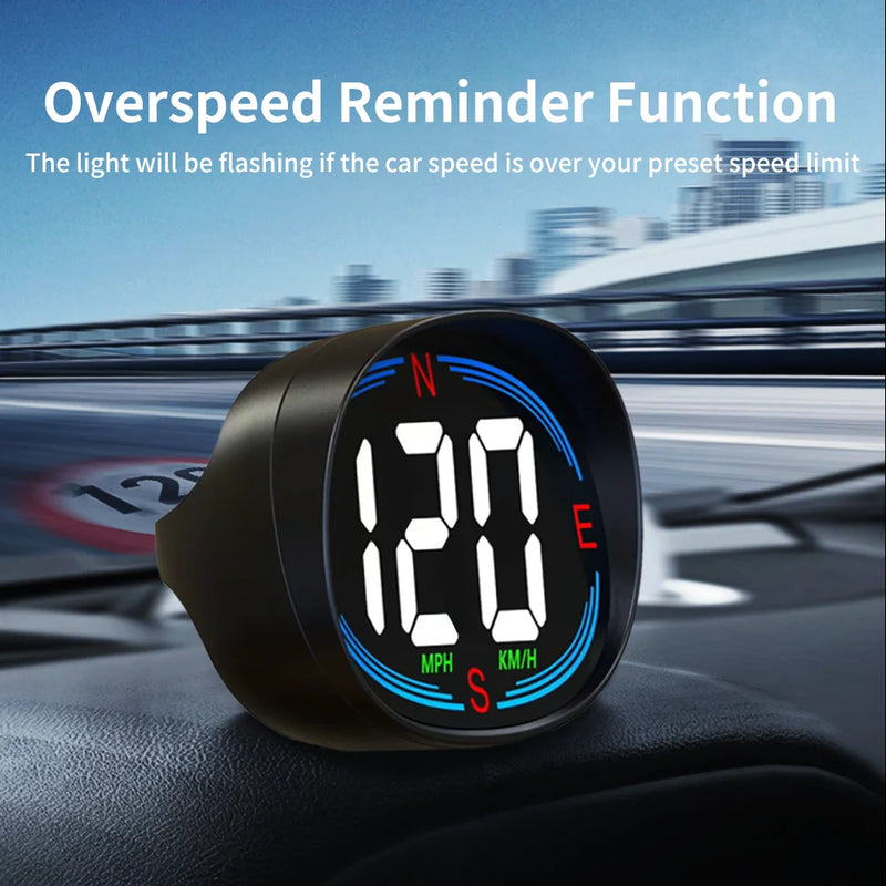 KWHUD H2 Head-Up Display – GPS Digital Speedometer for Cars