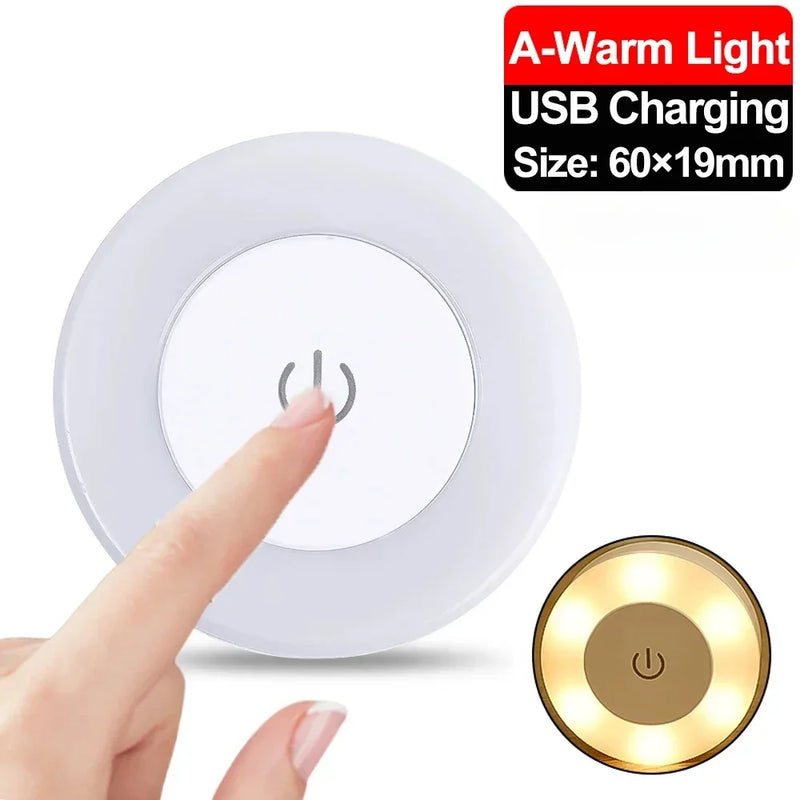 Portable LED Night Light – USB Rechargeable Lamp for Bedroom & Living Room Decor