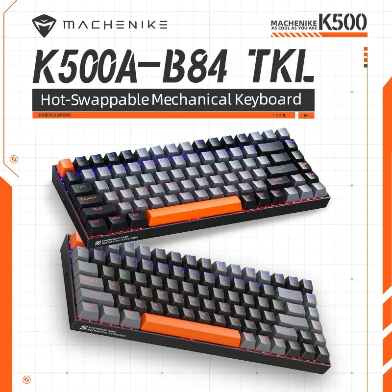 Machenike K500A-B84 – 6-Color Backlit Mechanical Keyboard