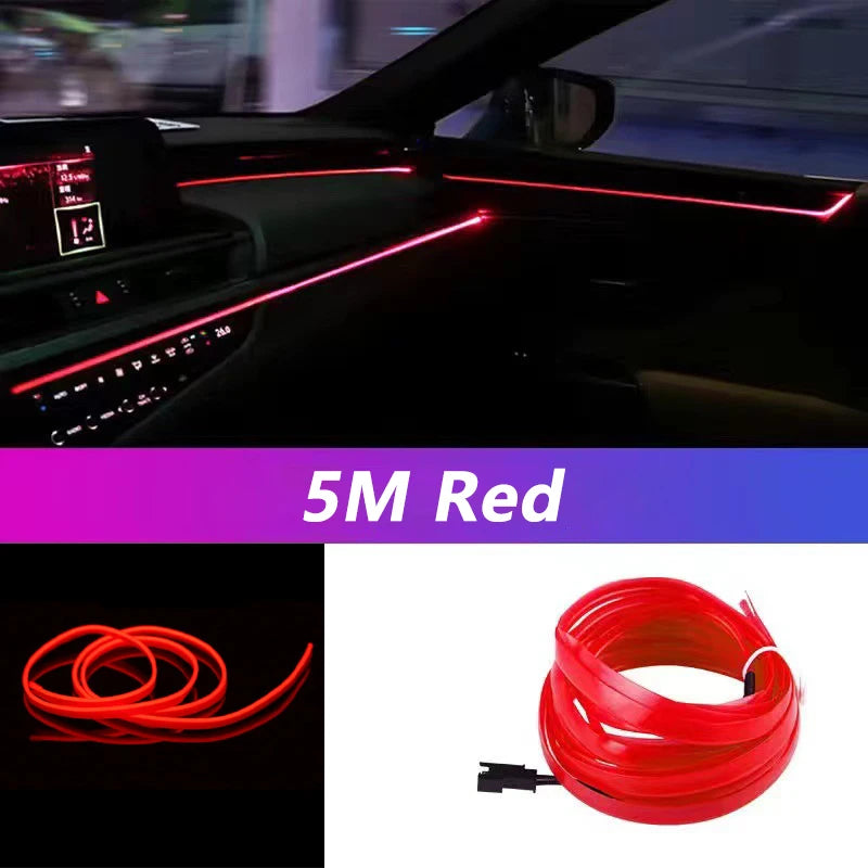 Car Interior LED Strip Light Neon EL Wiring