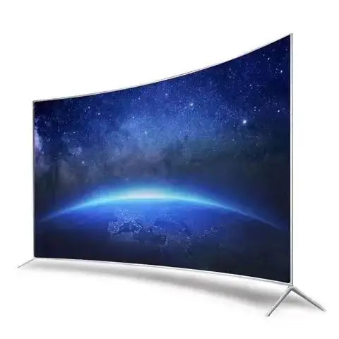 55 Inch Curved Screen LED TV, Metal Frame, Smart Android LCD Ultra HD 4K Smart Television