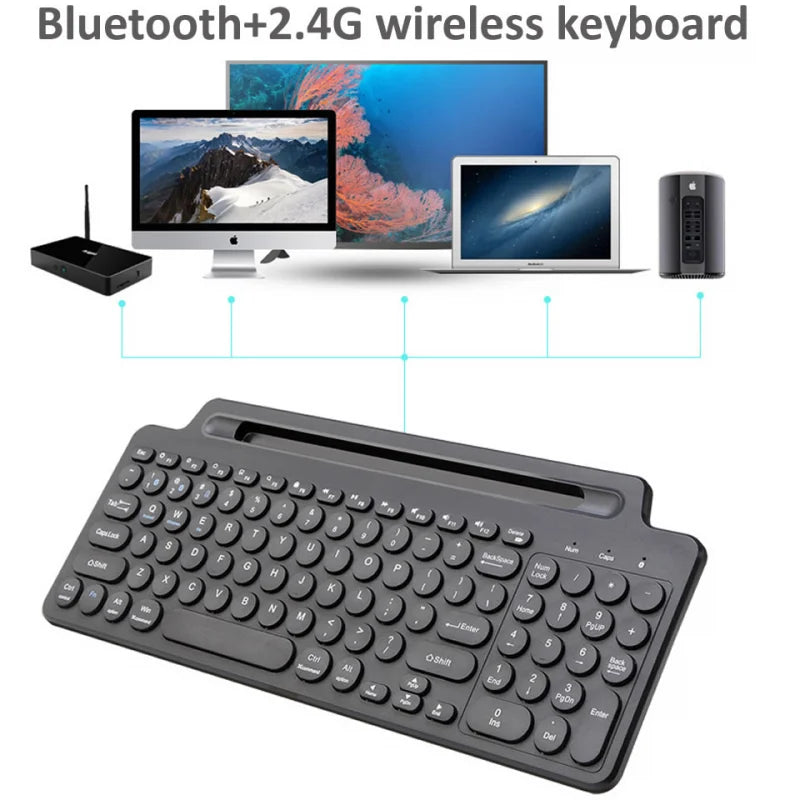 Bluetooth Keyboard & Mouse – Wireless Set for Android, iOS & PC