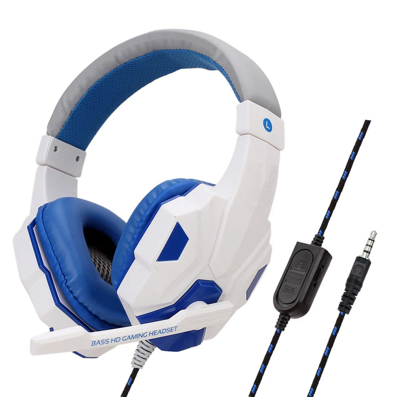 Gaming Headphones with LED Lights and Mic