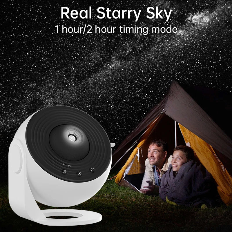 Starry Sky Projector – Night Light, 360° Rotation, Planetarium Lamp for Bedroom