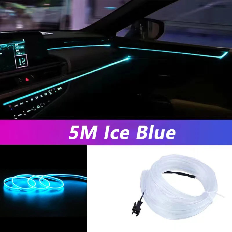 Car Interior LED Strip Light Neon EL Wiring