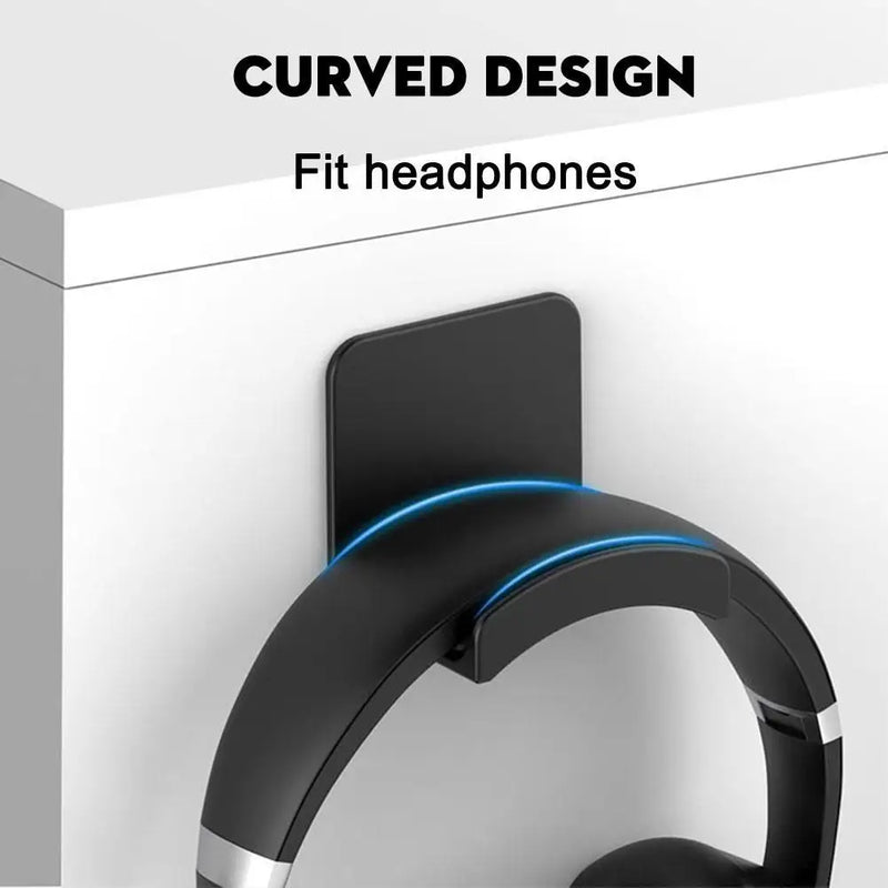 Universal Wall-Mounted Headphone & Controller Stand – Under-Desk Hanger Hook