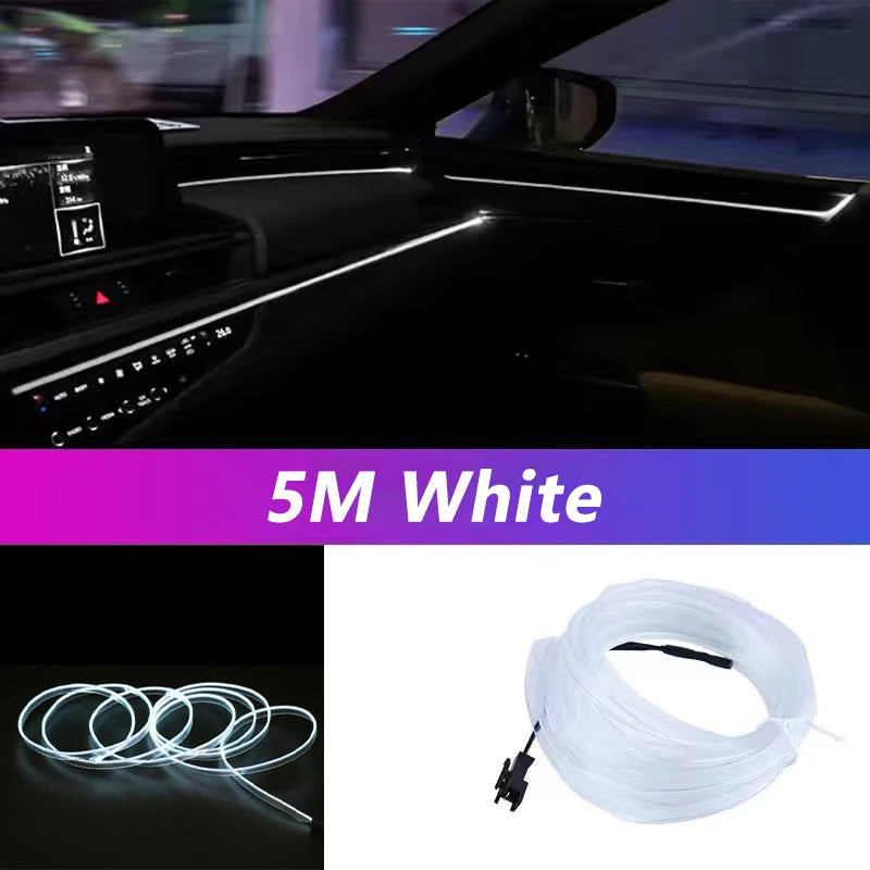 Car Interior LED Strip Light Neon EL Wiring