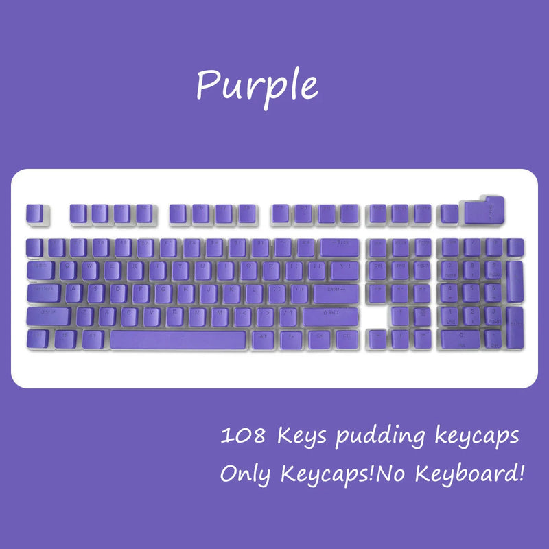 OEM PBT Keycaps – 108-Keys Backlit Set for Cherry MX Switches