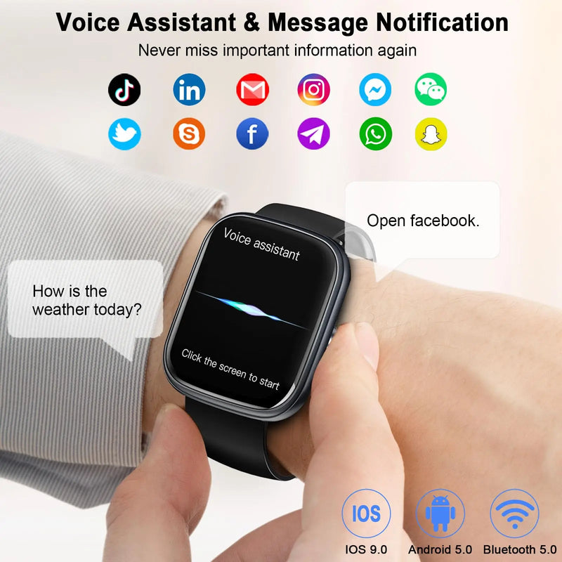 Smartwatch 1.91" – Make & Answer Calls, 110+ Sports, IP68