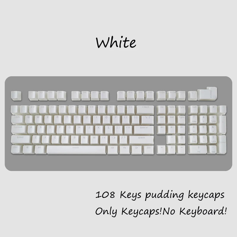 OEM PBT Keycaps – 108-Keys Backlit Set for Cherry MX Switches