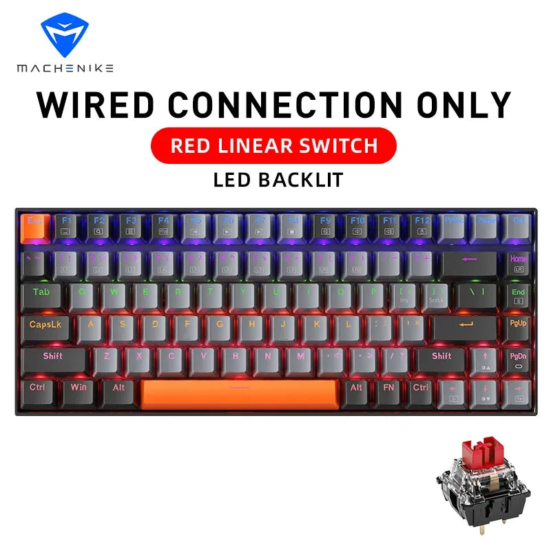 Machenike K500A-B84 – 6-Color Backlit Mechanical Keyboard