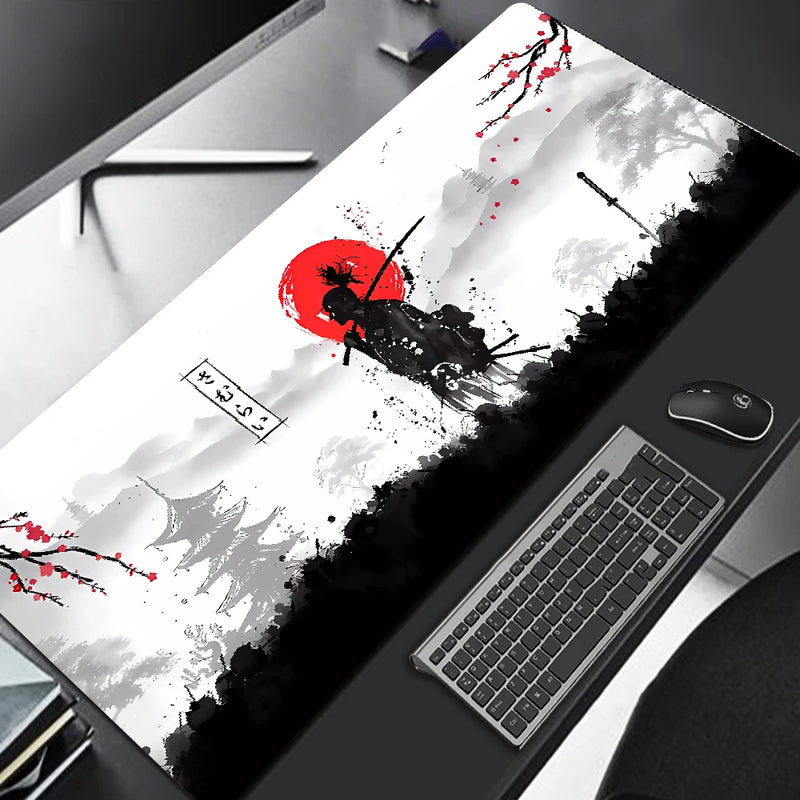 Gaming Samurai Warrior Mouse Pad – Black Desk Accessory for Laptops & PCs