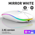 Wireless Mouse RGB Rechargeable Bluetooth Mice Wireless Computer Mause LED Backlit Ergonomic Gaming Mouse for Laptop PC 3600DPI