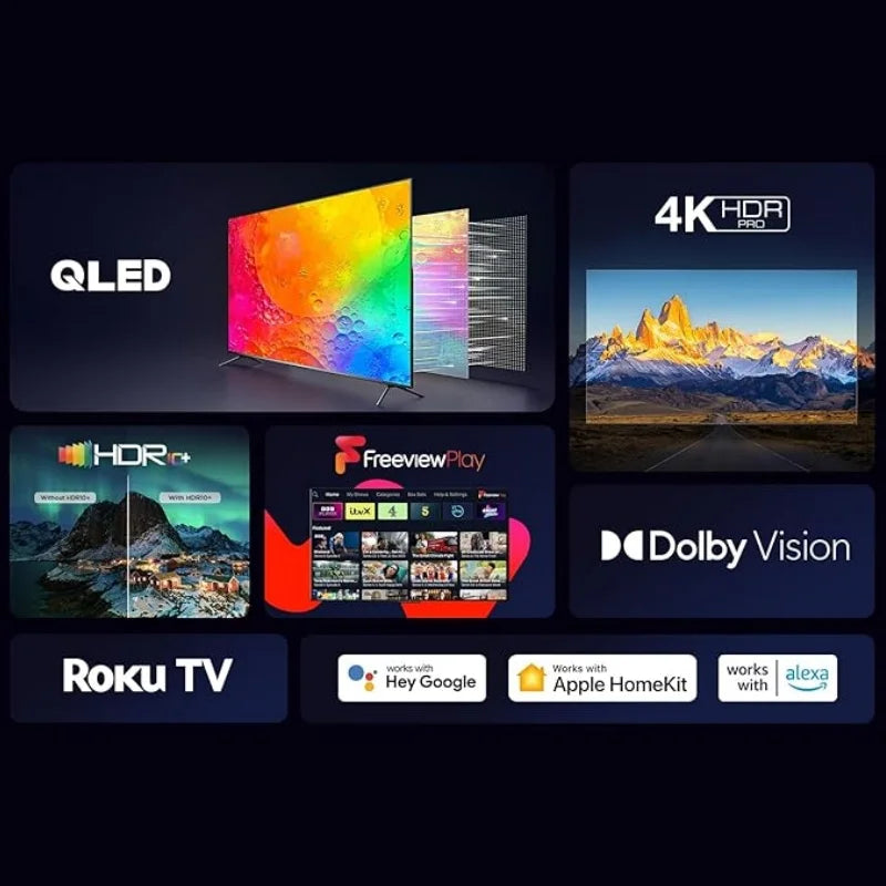 TCL 65" QLED Pro Roku Smart TV - 4K UHD, HDR 10+, Dolby Vision & Audio