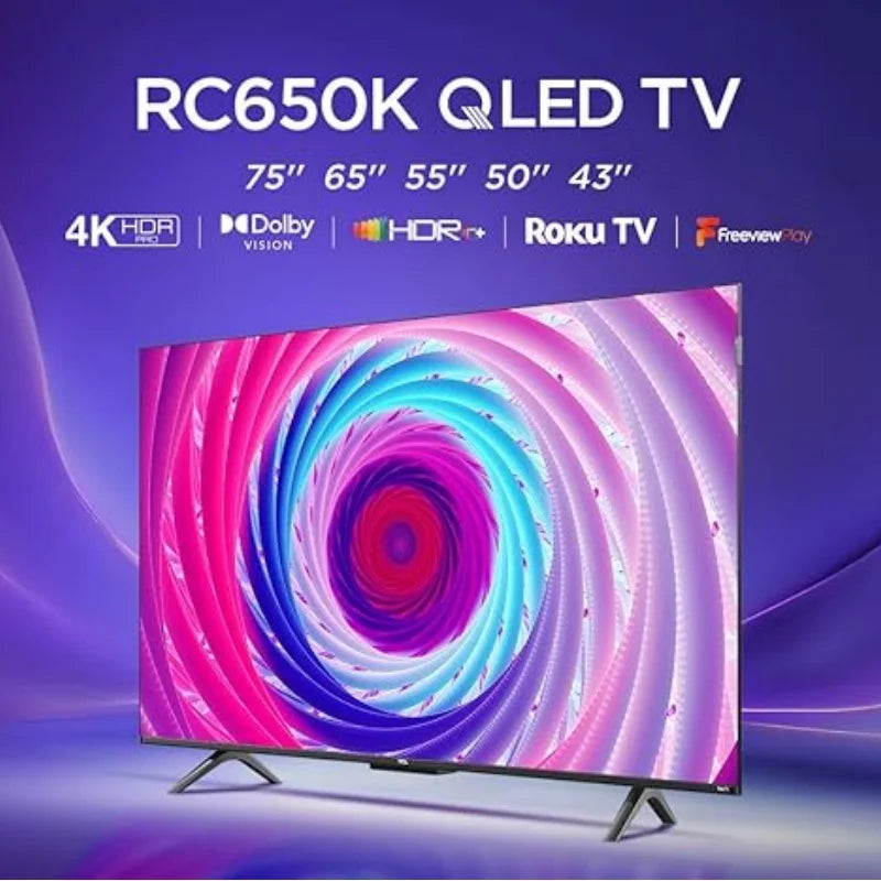 TCL 65" QLED Pro Roku Smart TV - 4K UHD, HDR 10+, Dolby Vision & Audio