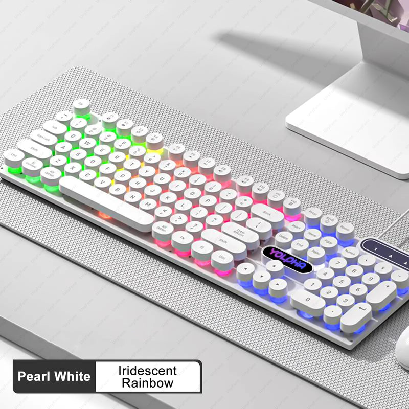 RGB Backlit Wired Gaming Keyboard – 104 Keys, Ergonomic Design