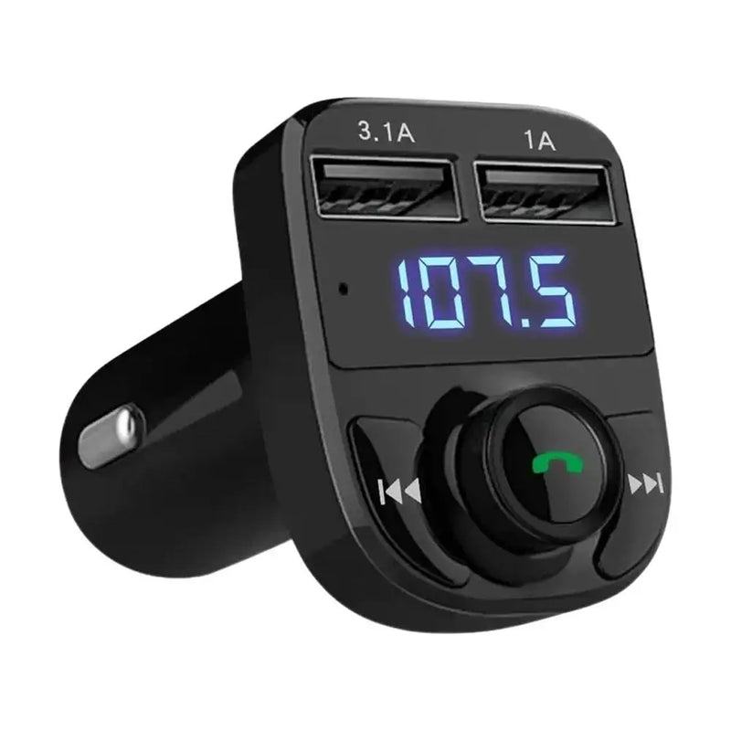 Bluetooth Car Charger & FM Transmitter – Dual USB, Hands-Free, Music & Radio Adapter