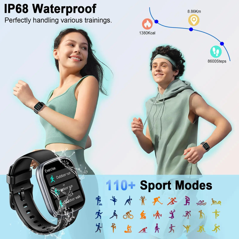 Smartwatch 1.91" – Make & Answer Calls, 110+ Sports, IP68