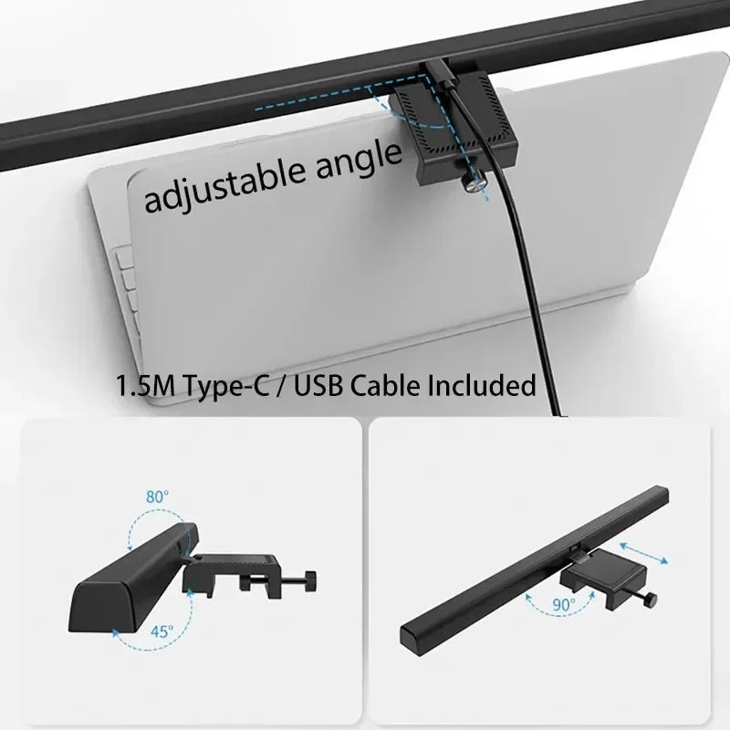 Screen Hanging LED Light – Eye-Care Desk Lamp for Learning, Reading & Work