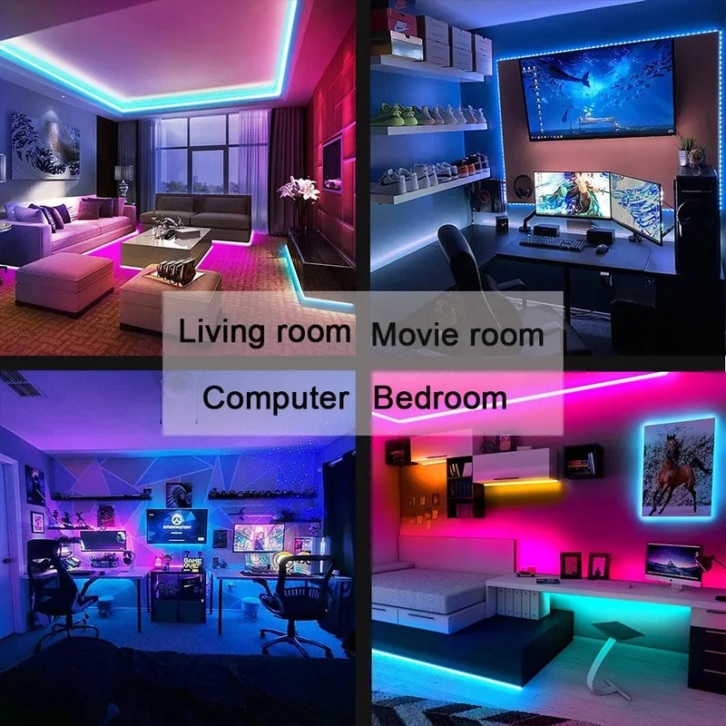 Tape Bluetooth USB LED Strip Light 5050 SMD 5V RGB Flexible Self-Adhesive TV Desktop Light