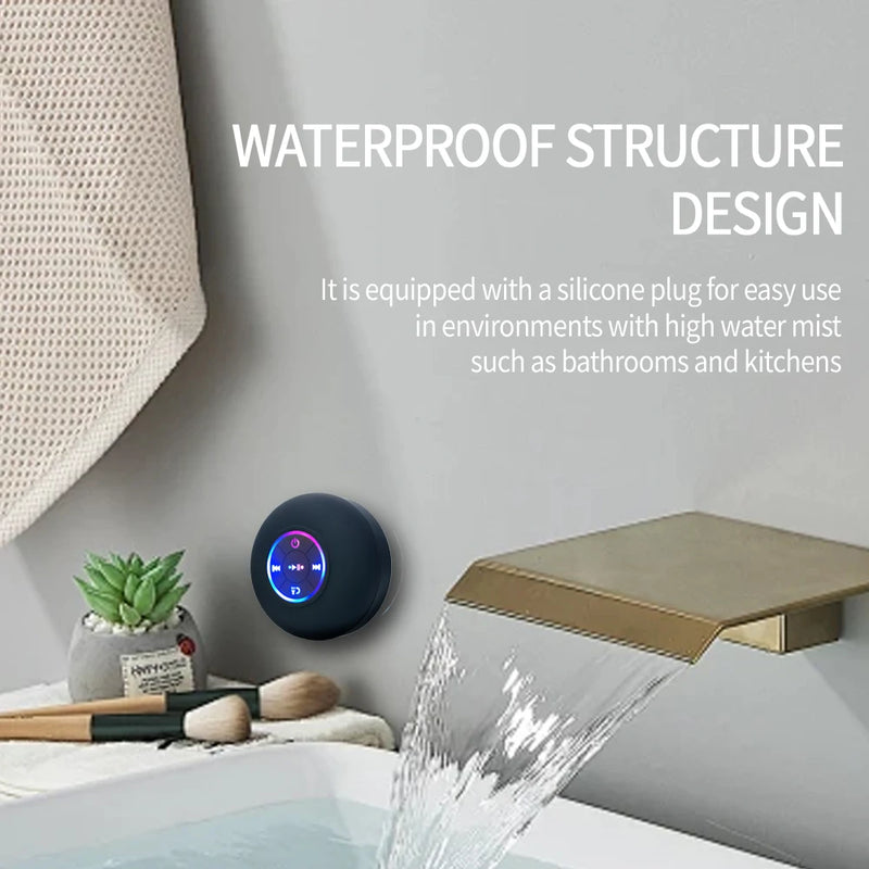 IPX4 Waterproof Bluetooth Speaker with Suction Cup