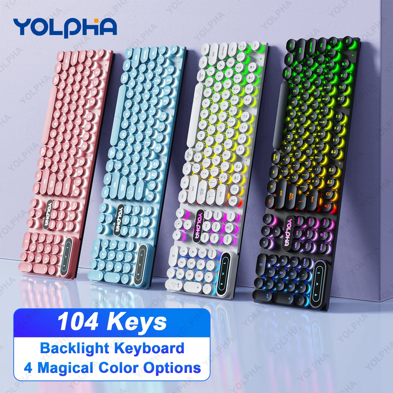 RGB Backlit Wired Gaming Keyboard – 104 Keys, Ergonomic Design