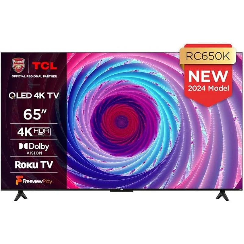 TCL 65" QLED Pro Roku Smart TV - 4K UHD, HDR 10+, Dolby Vision & Audio